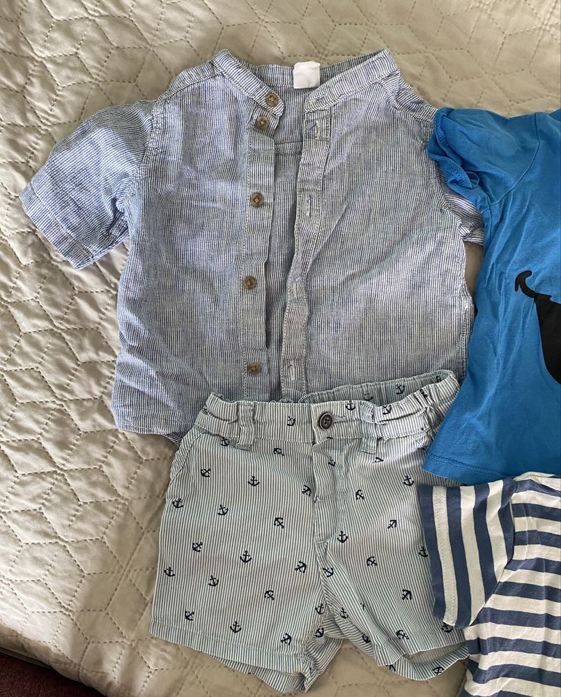 Paka letnich ciuszków dla chlopca H&M r. 80