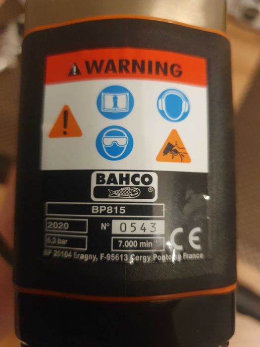 ZESTAW Bahco bp823 szlifierka bp825 wiertarka pneumatyczna klucz bp815