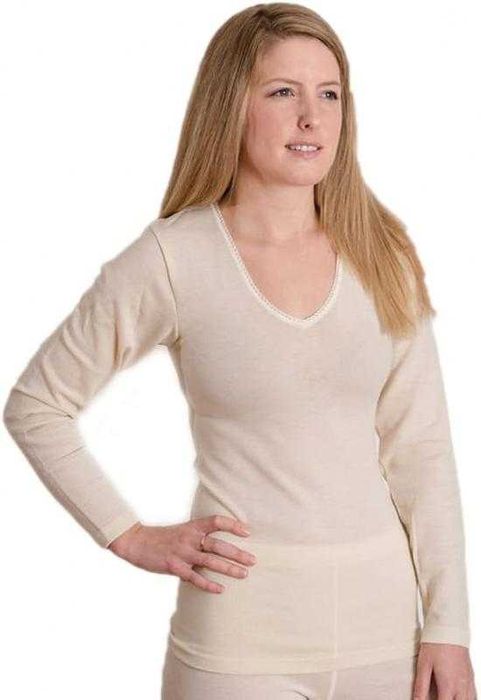 Eusana Wool-Silk Long Sleeve, V-Neck термокофта жіноча термобілизна
