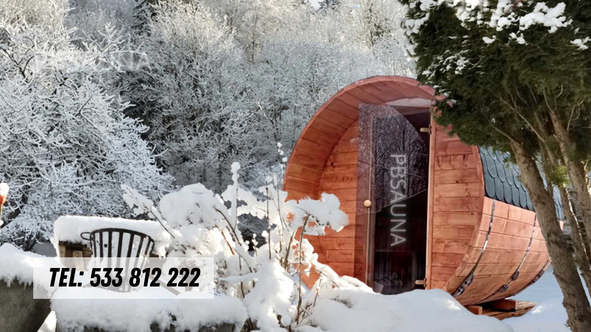 Sauna Ogrodowa 2,5x2 Samodzielny montaż BECZKA