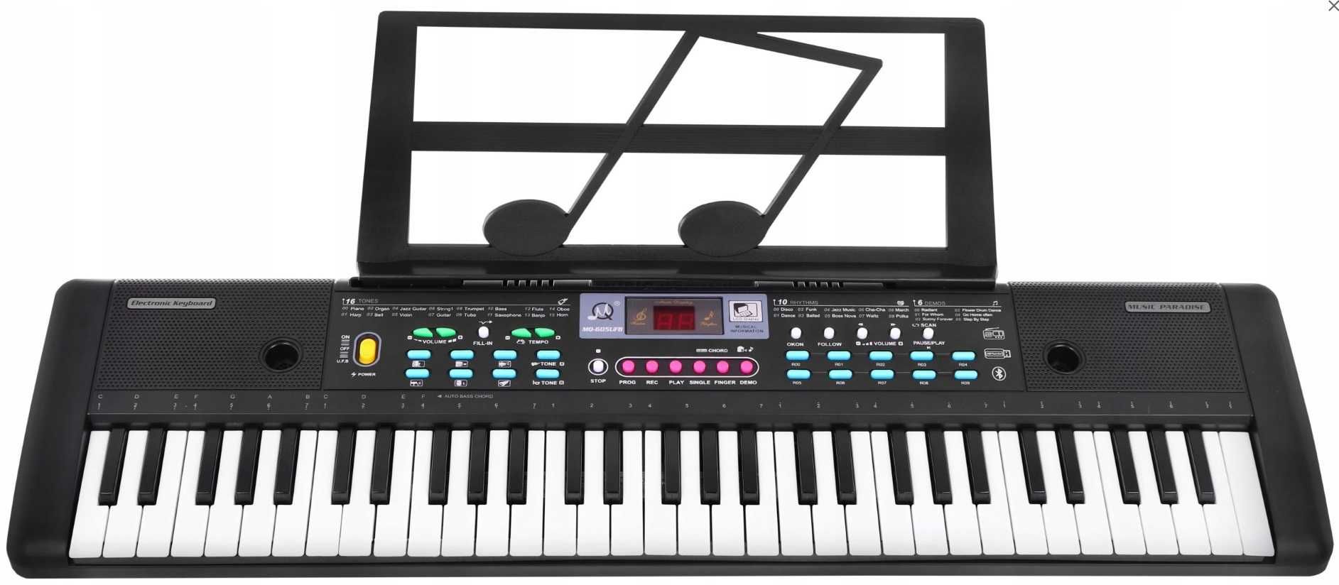 Keyboard pianino MQ-605 Bluetooth Mikrofon 61 klawiszy