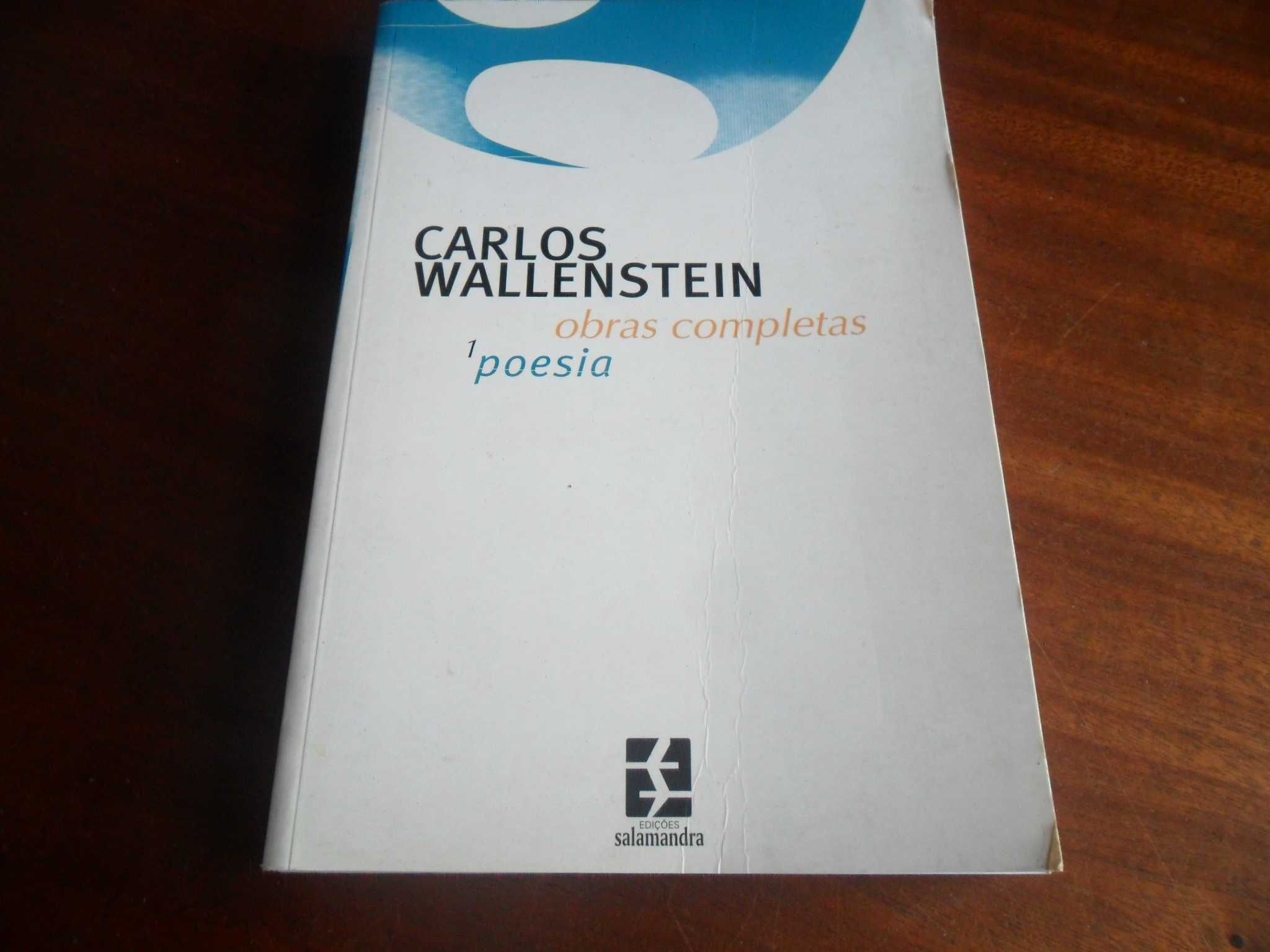 "Obras Completas - 1 Poesia" de Carlos Wallenstein - 1ª Edição de 1998