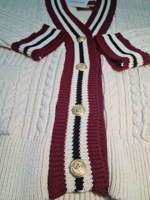 Кардиган олд мані,old money,з альпаки,Светр,Polo,кофта,з розою,Dilvin