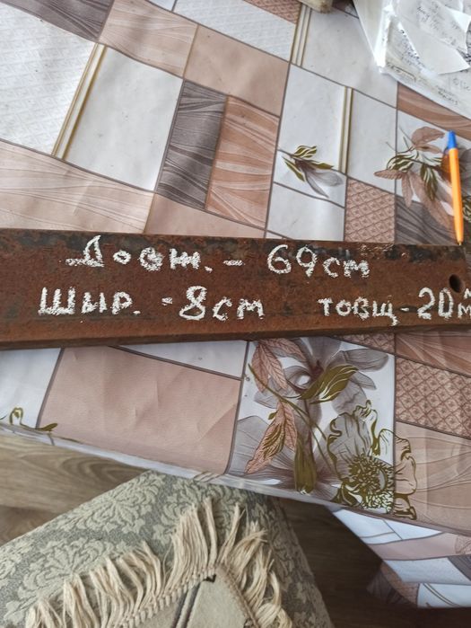 Стальна пластина по розмірах.