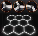 Lampa Sufitowa LED HEXAGON Oświetlenie do Garażu Detailing 6500K ZIMNA