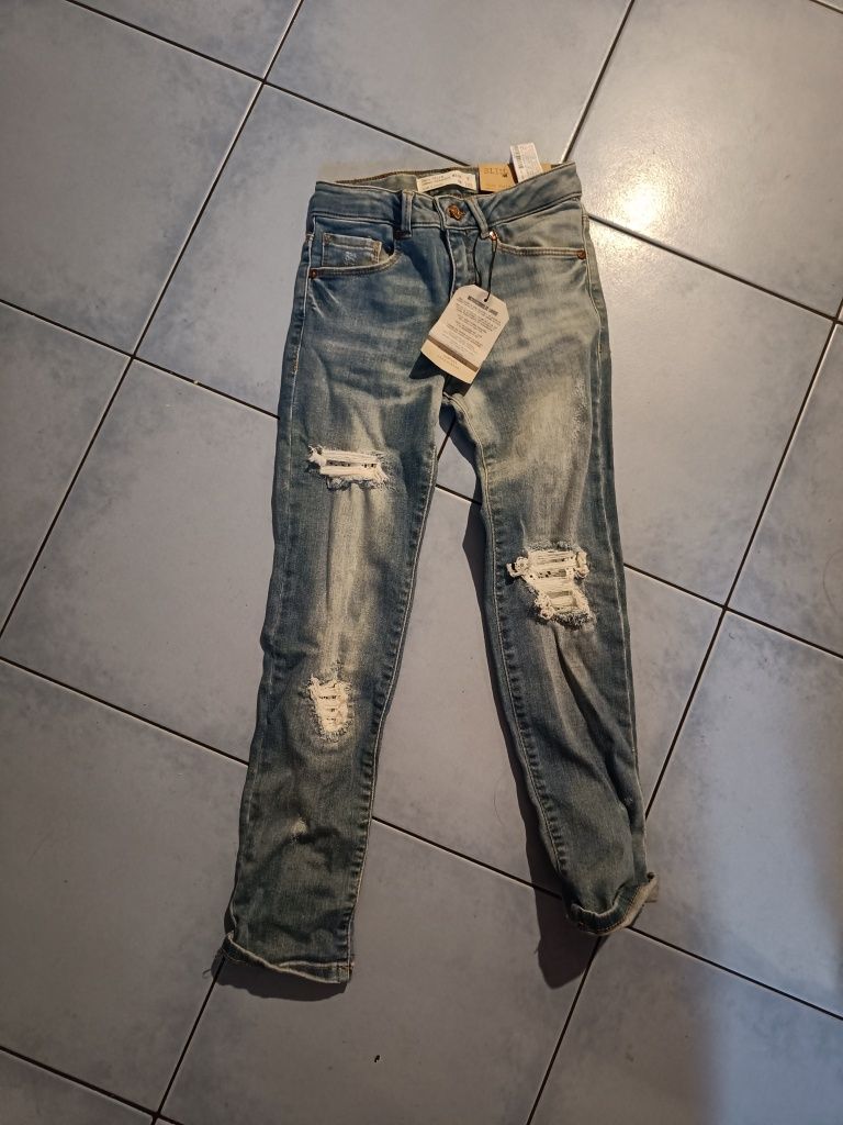 Spodnie jeansowe jeansy Zara 122 nowe