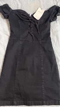 Джинсова чорна сукня