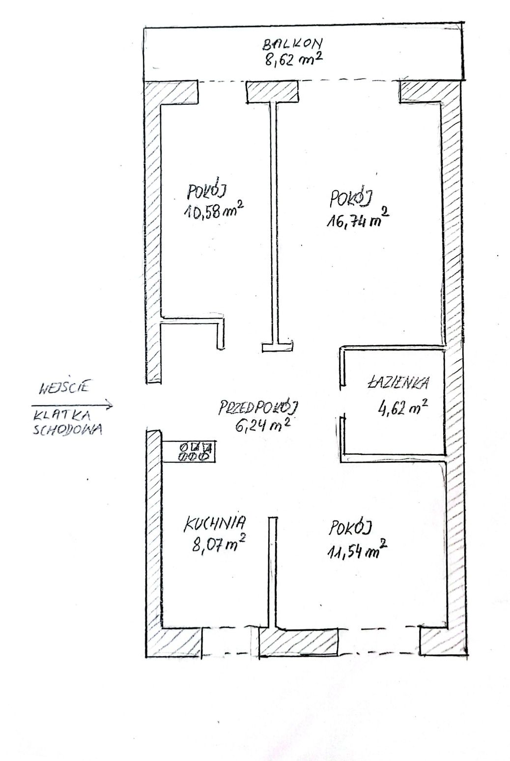 Sprzedam mieszkanie 58,59m2 na osiedlu Borek
