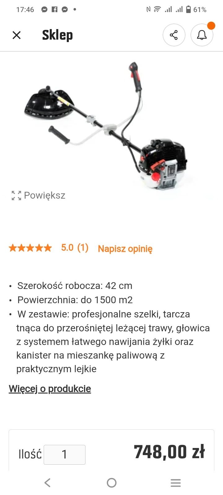 Kosa spalinowa NAC Nax 600B     Fabrycznie  Nowa  Gwarancja!
