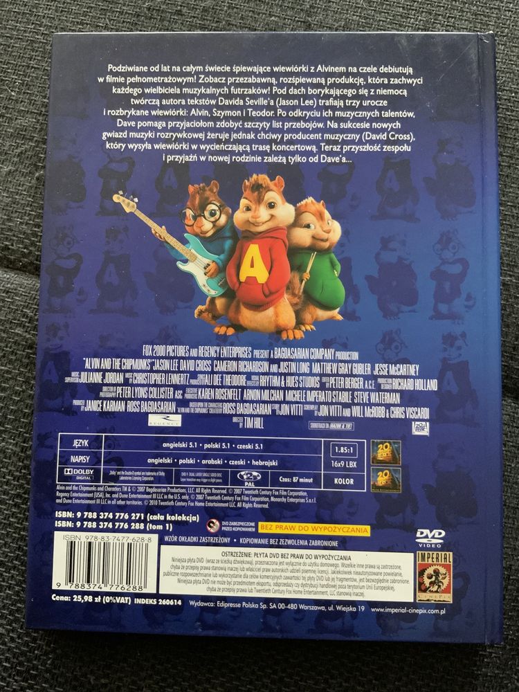 Film DVD Alvin i wiewiórki