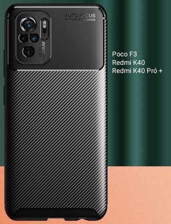 Capa T/ Fibra carbono Xiaomi Poco F3 / Redmi K40 / Redmi K40 Pró -24h