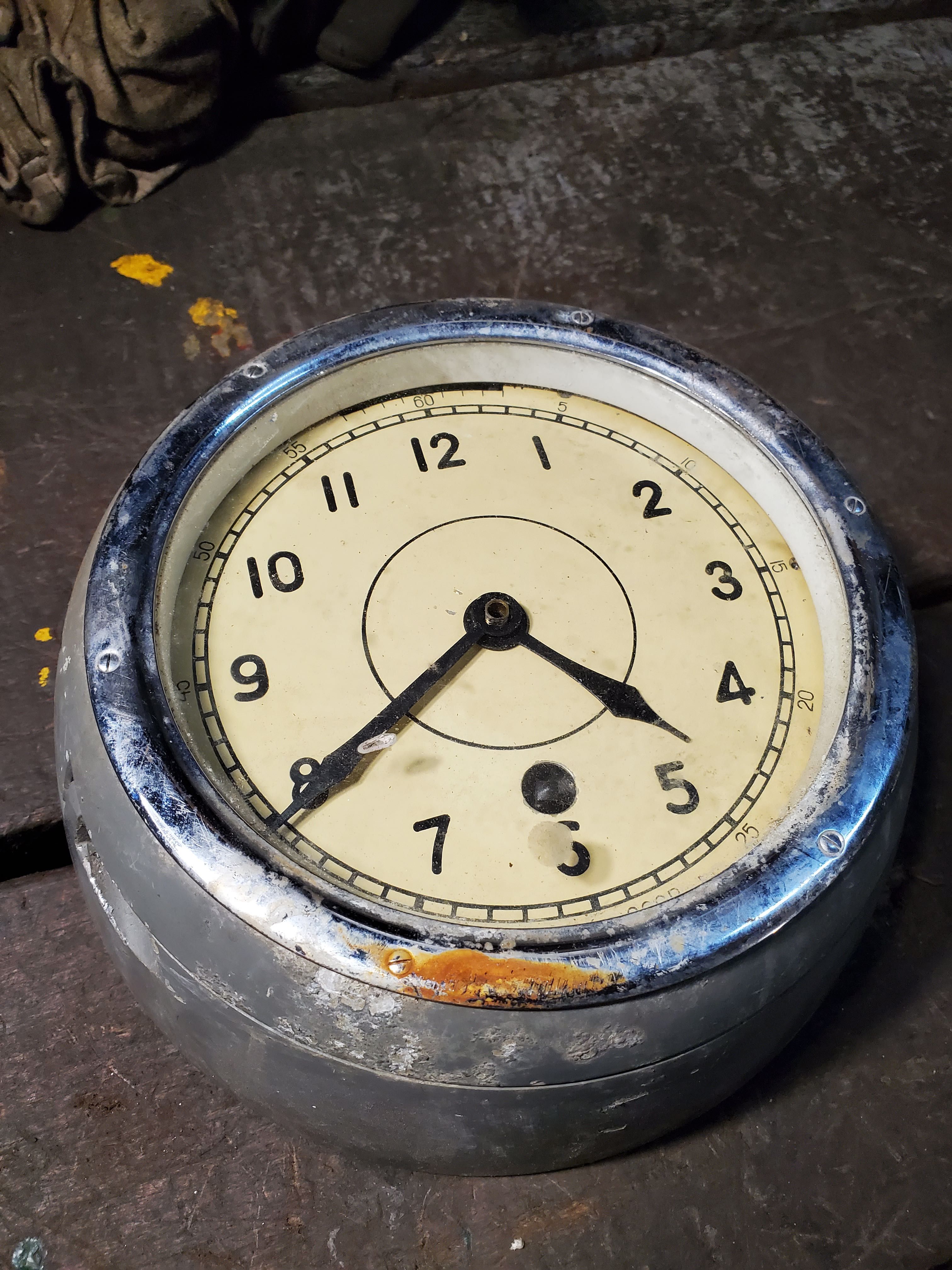 Часы настенные механические трюмные судовые часы корабля катера лодки