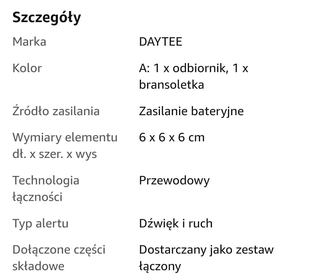 Przycisk alarmowy  na rękę dla seniorów