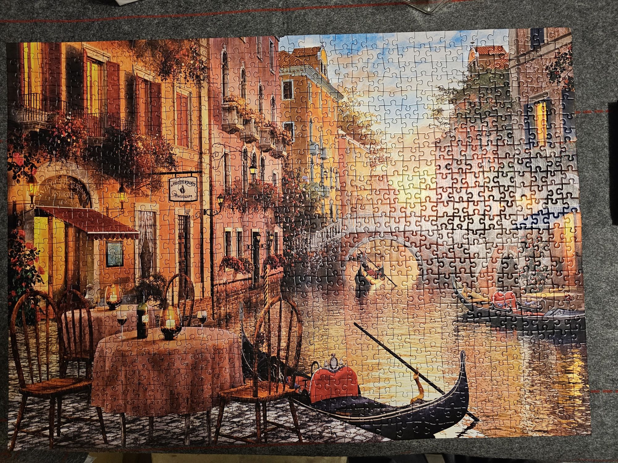 Puzzle clementoni 1000 70x50 kompletne, raz ułożone