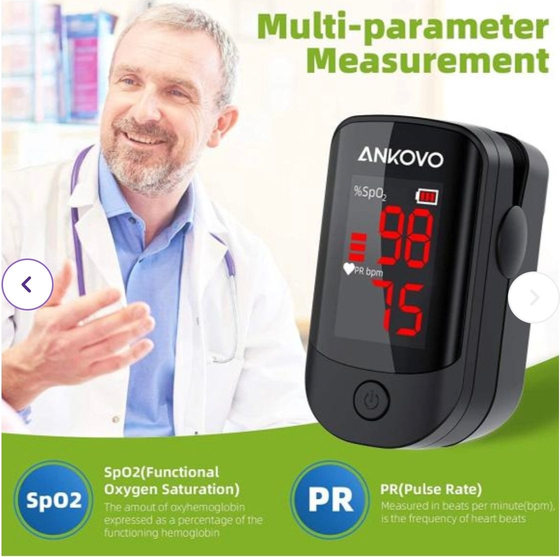 Oxímetro Portátil com Grande Display