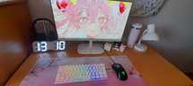 Tapete para rato e teclado Rosa