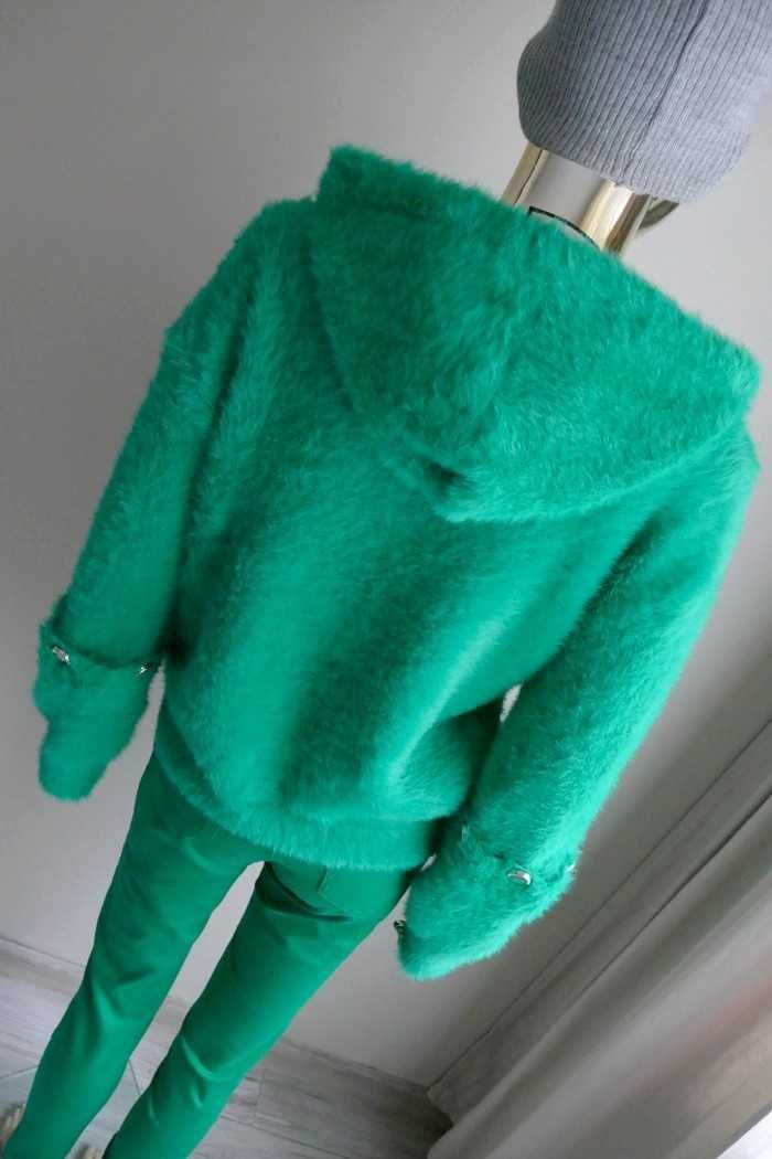 Gucci nowy sweter ala alpaka z odpinanymi rekawami Hit M