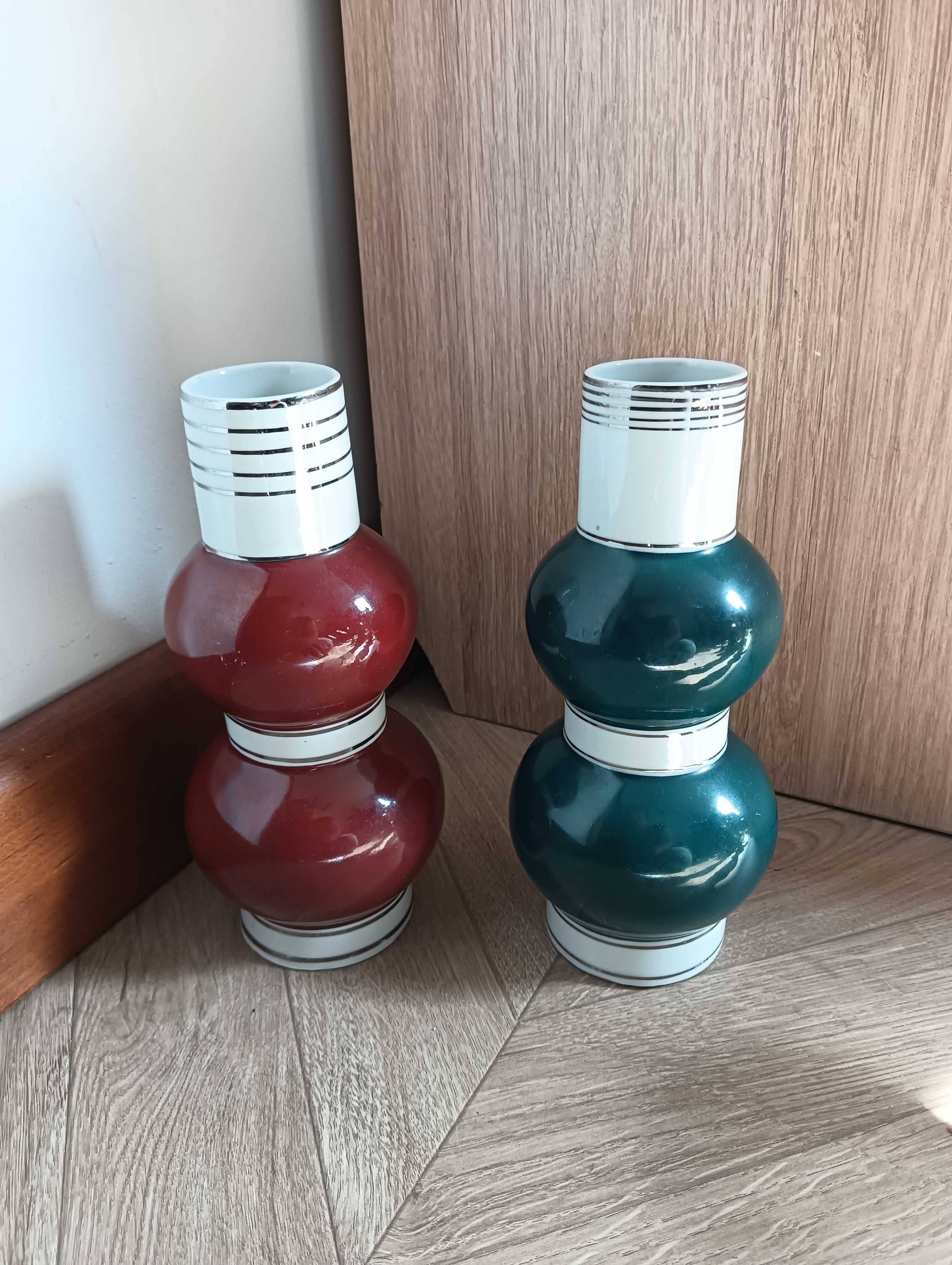 Wazon zestaw 2szt porcelana bałwanek