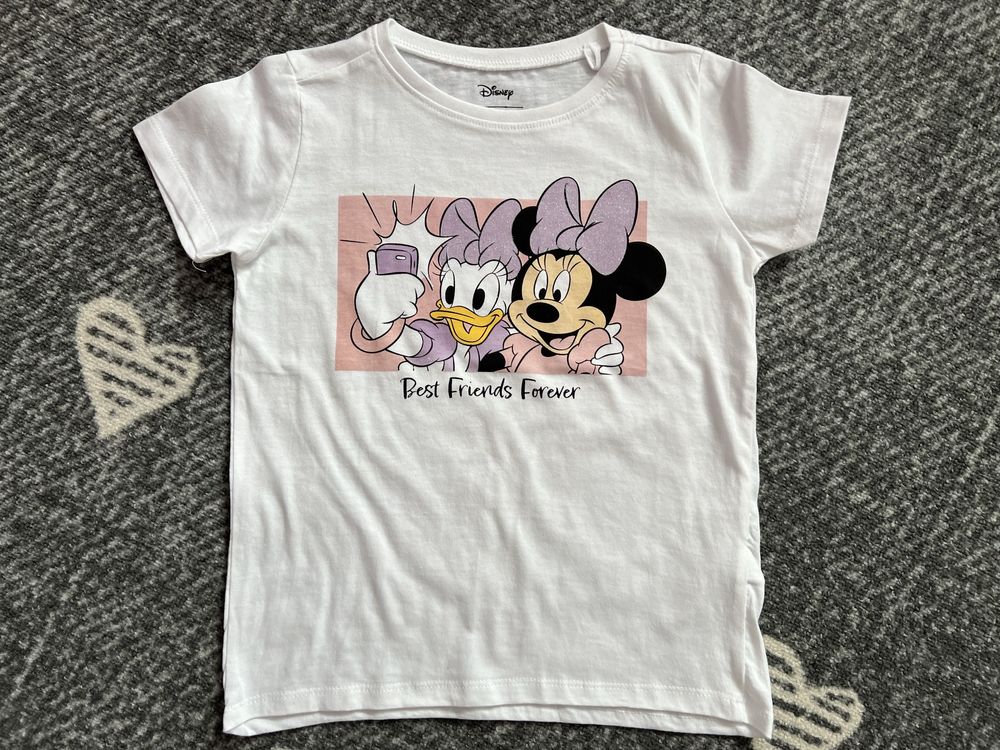 Zestaw nowe jegginsy ( minnie, mickey)+ bluzeczka rozm.128