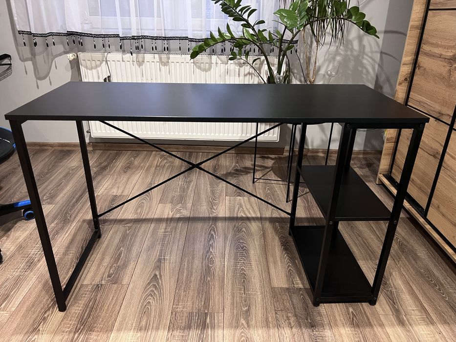 Biurko loftowe z półkami 120x48