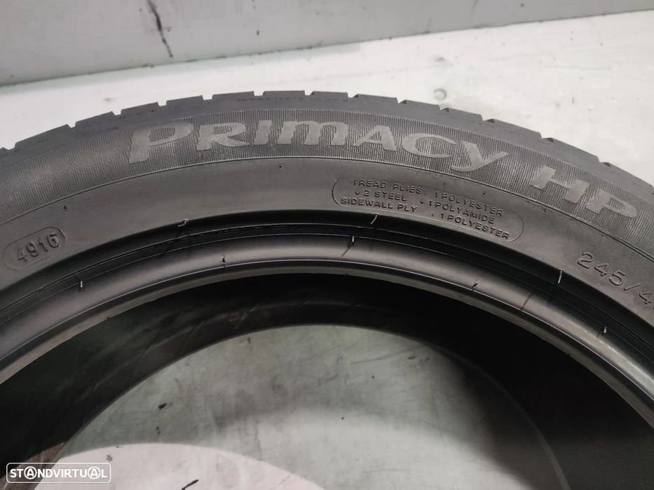 2 pneus semi novos 245-45r18 michelin - oferta dos portes