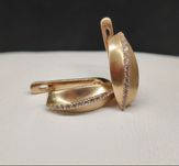 Серьги золотые с цирконами