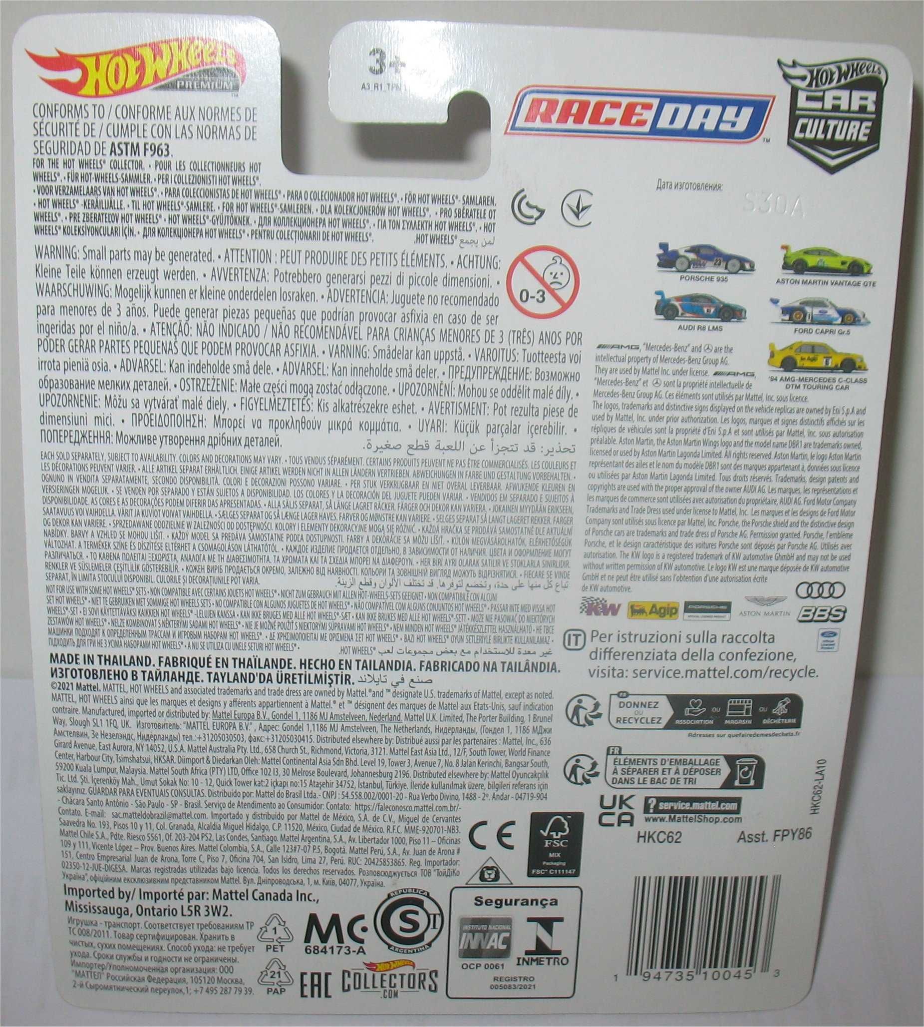 Hot Wheels - 94 AMG-Mercedes C-Class DTM Touring Car - Raceday (2023