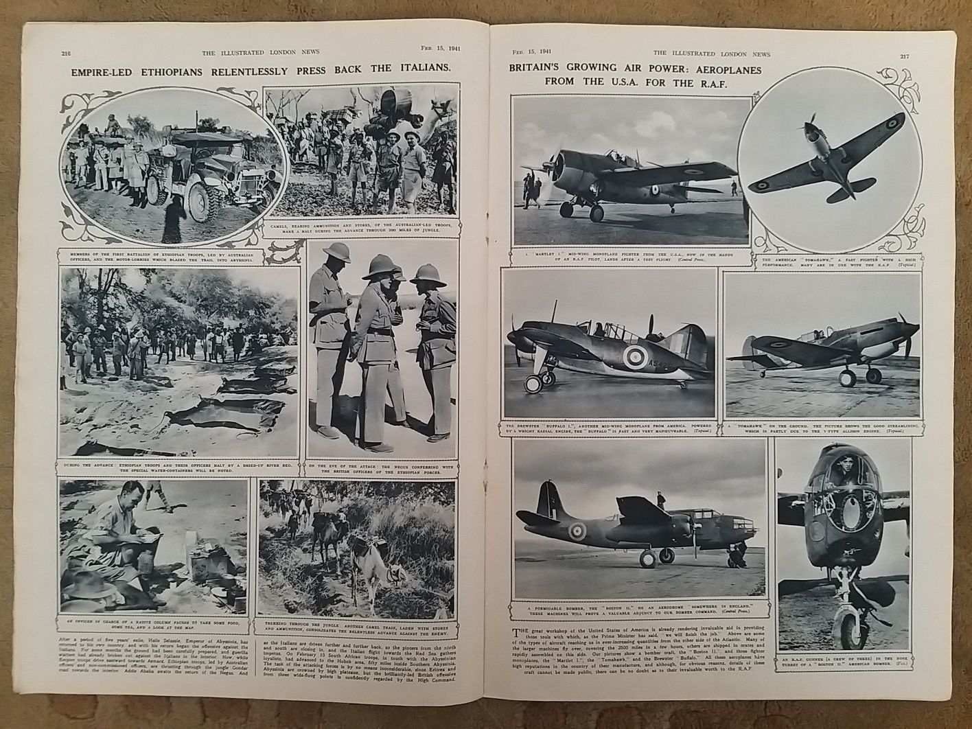 Revistas inglesas dos anos 1941, 1942 e 1943 sobre a 2° Guerra Mundial