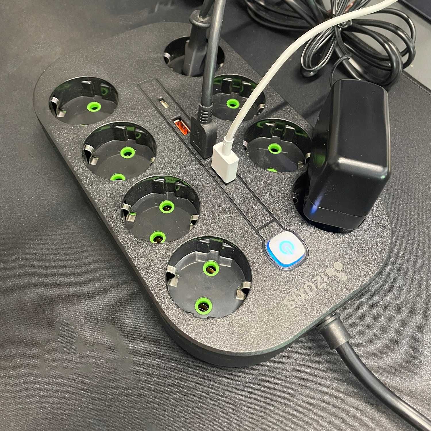 Przedłużacz Listwa Zasilająca 8 Gniazd + 3 Gniazda USB + Typ-C 2m