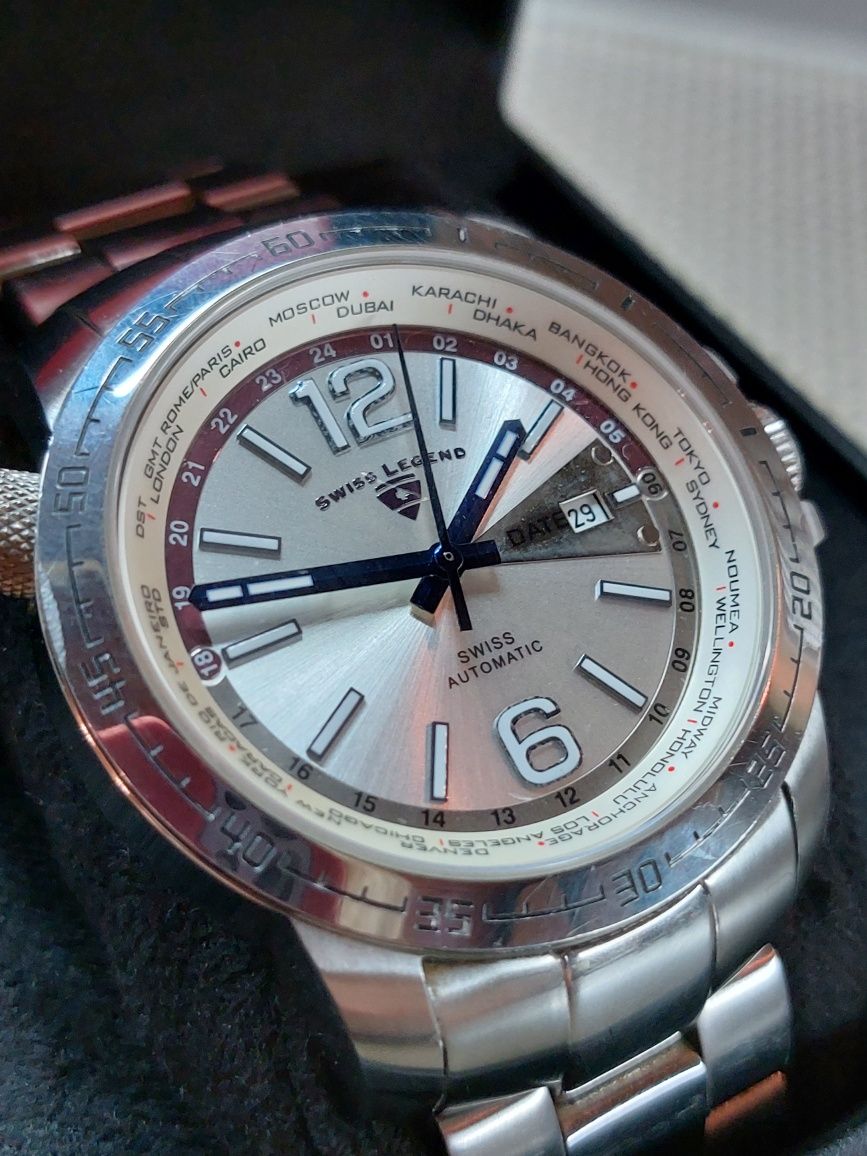 Рідкісний механічний швейцарський годинник Swiss legend 10ATM/330