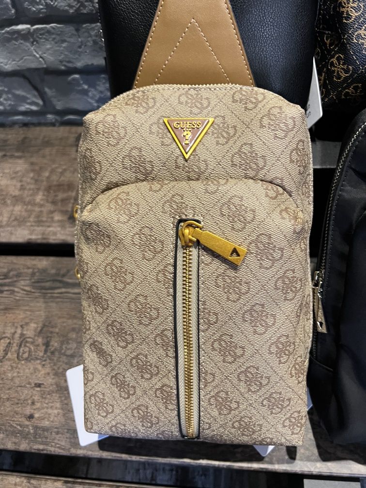 Чоловіча плоска слінг-сумка Guess гуес гес гуесс гесс сумочка барсетка