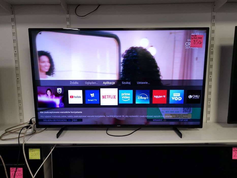 Philips 50 cali 4K UHD hdr Smart WiFi DVB-T2 HEVC 50PUS7505 gw3m telew