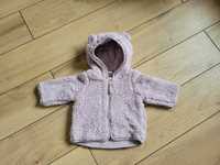 Bluza niemowlęca H&M 62 0-3 polar kaptur uszka dziewczęca
