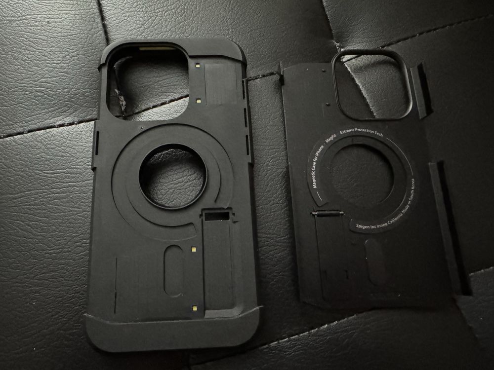 Spigen Capa para iPhone 15 Pro, Tough Armor MagFit, compatível com MagSafe - preto