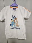 Nowy t-shirt bluzka biała z Bluey Bingo 8 lat