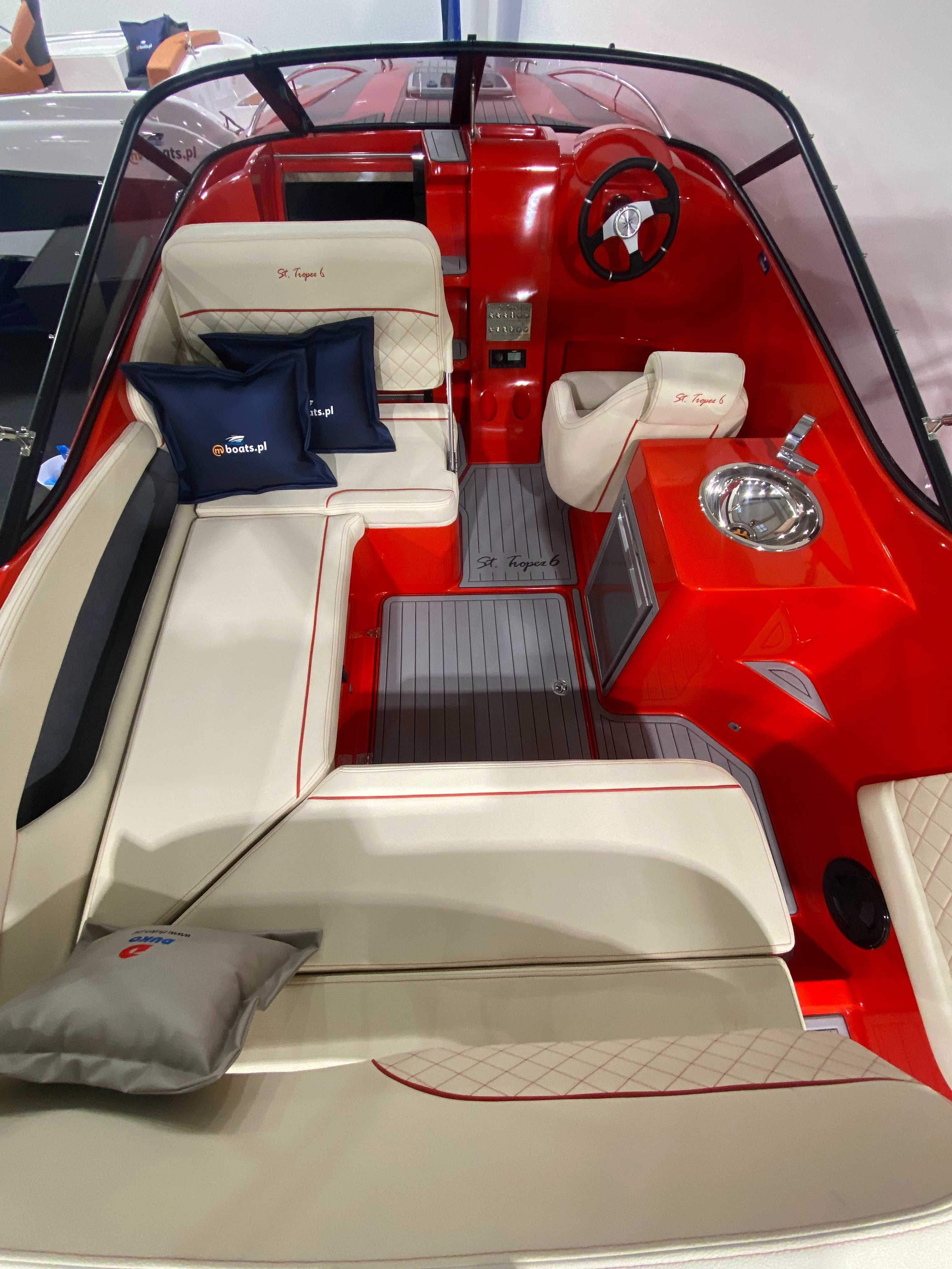 Nowa łódź motorowa St. Tropez 6 - kolor z palety Ferrari