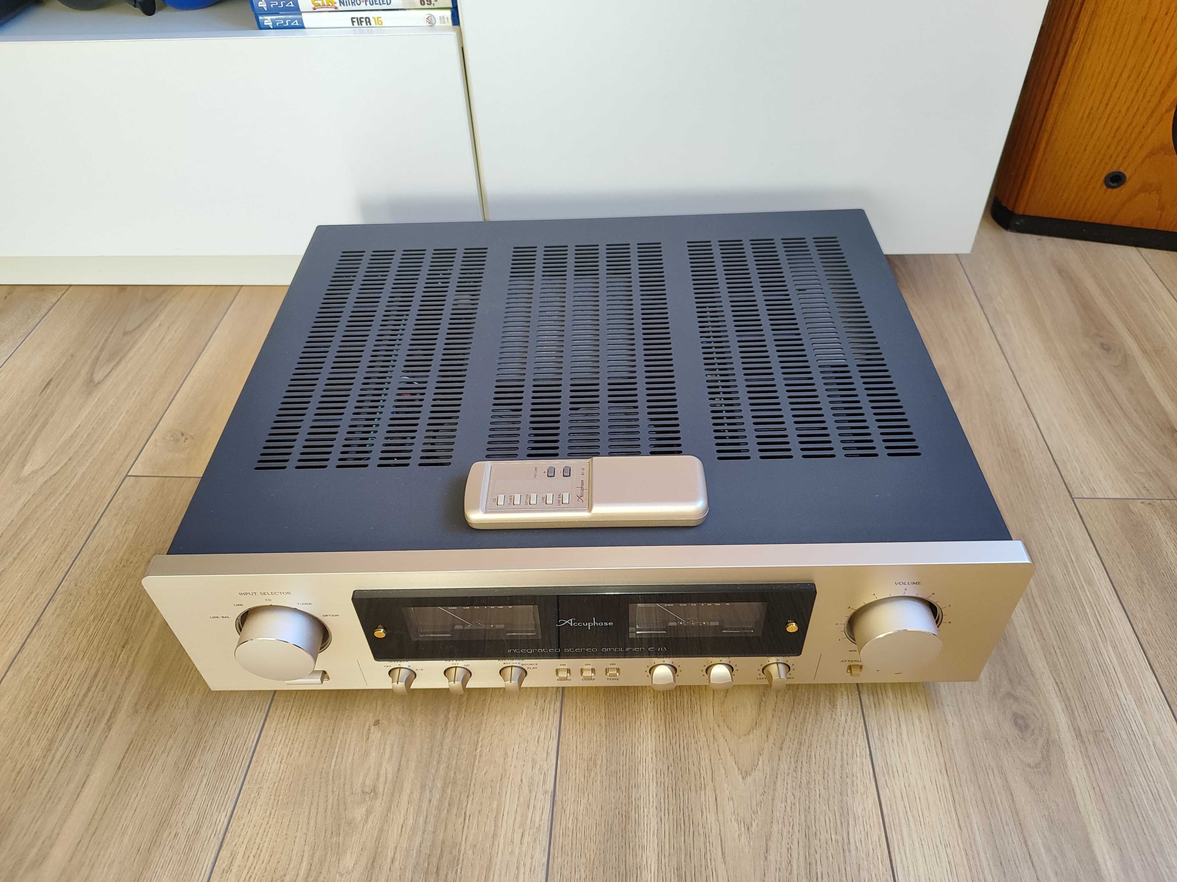 Wzmacniacz Accuphase E-213, doskonały stan, karton, pilot + AD-9