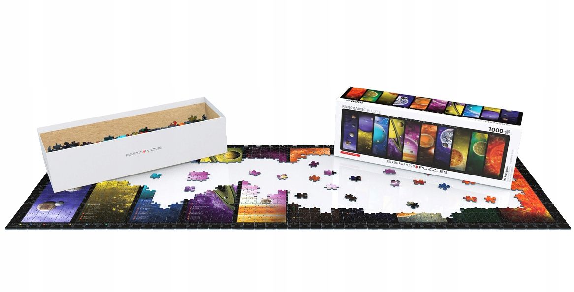 puzzle eurographics panorama układ słoneczny kosmos 1000el 96x32cm