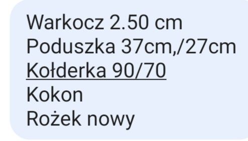 Wyprawka do łóżeczka