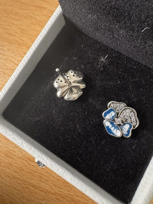 Kolczyki bratki pandora