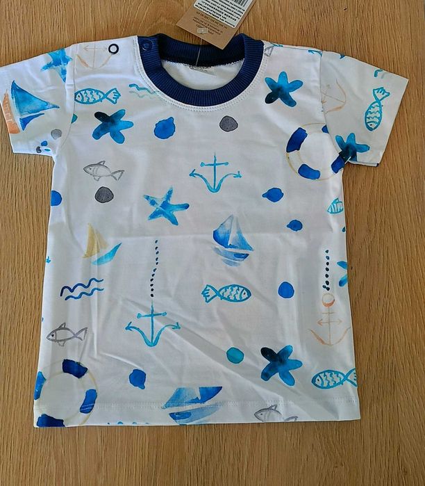 MROFI Komplet bluzka+spodenki Blue Marine roz. 110 cm