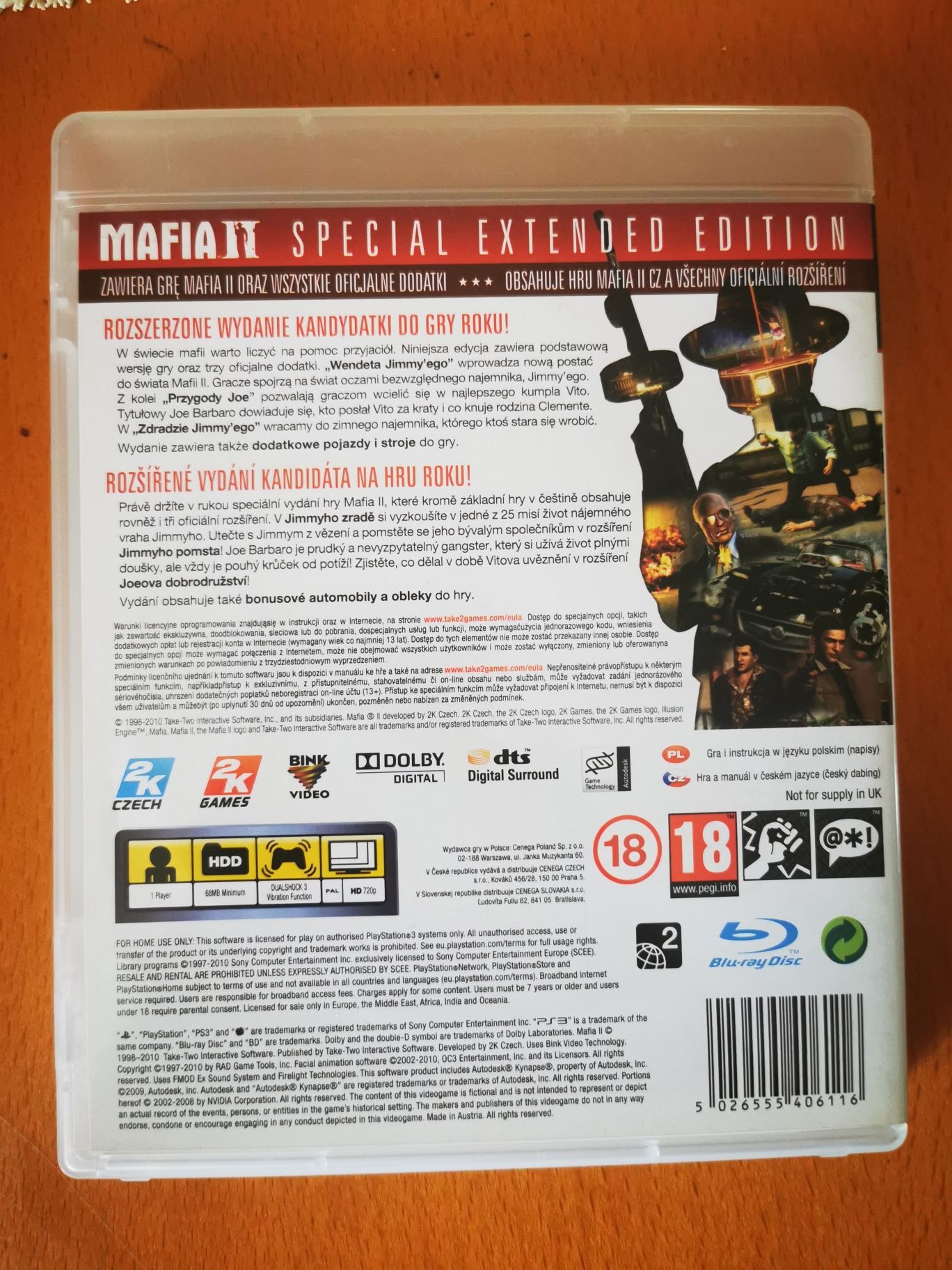 Mafia II PL Special Extended Edition PS3 jak nowa 2