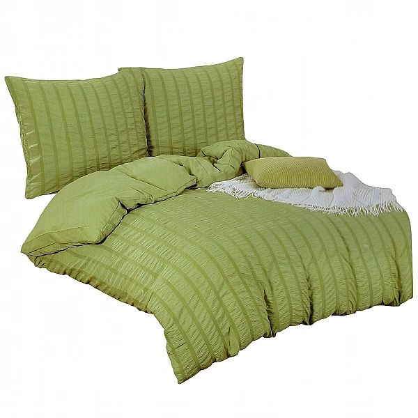 Pościel 200x220 Komplet 3 części Kora Jednolita Pasy Clea 03