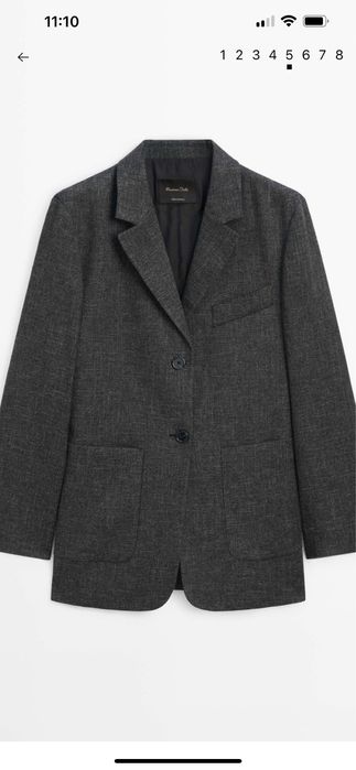 Новый стильный пиджак оверсайз Massimo dutti S