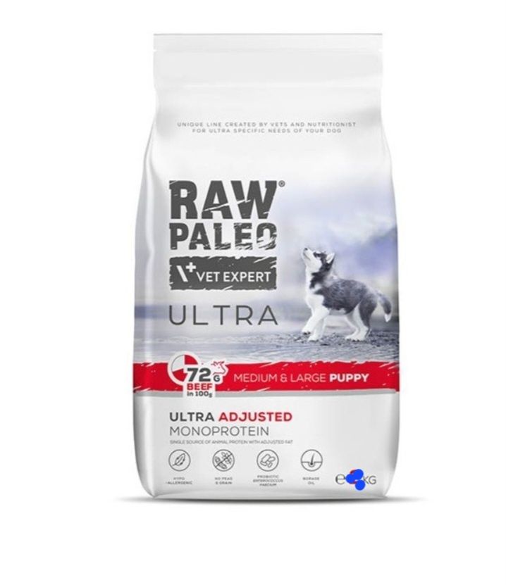 Raw Paleo Ultra Medium &Large Puppy Beef 5kg wplowina
