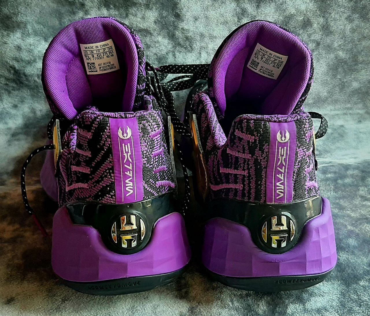 Adidas Harden Vol. 4 Star Wars Lightsaber Purple Shoes