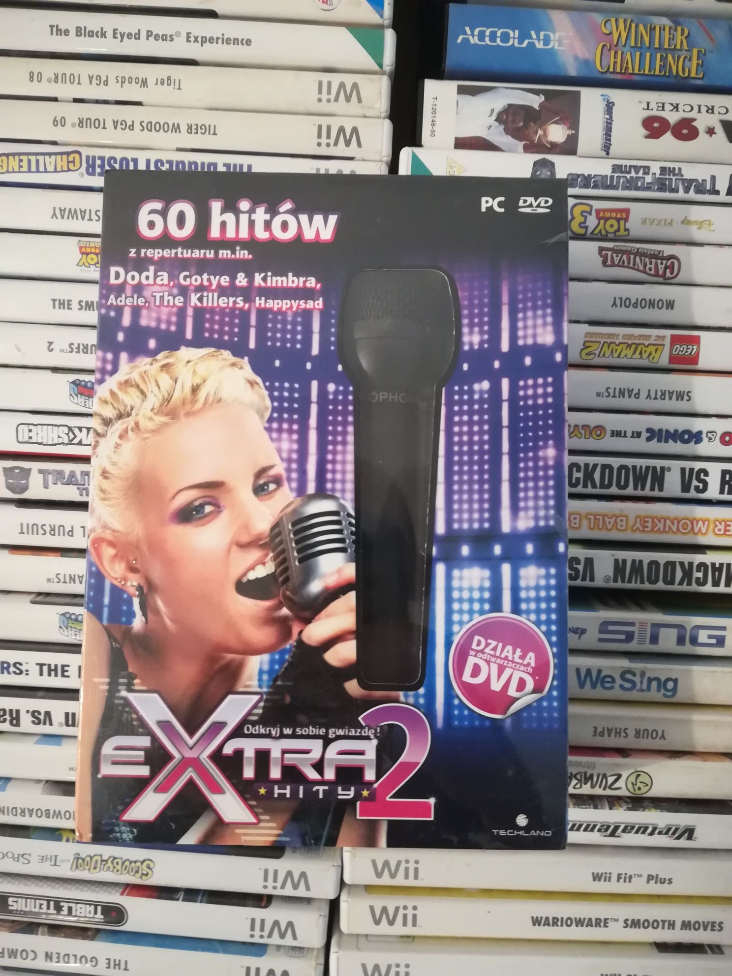 Karaoke extra hity 2 plus mikrofon nowa folia pc