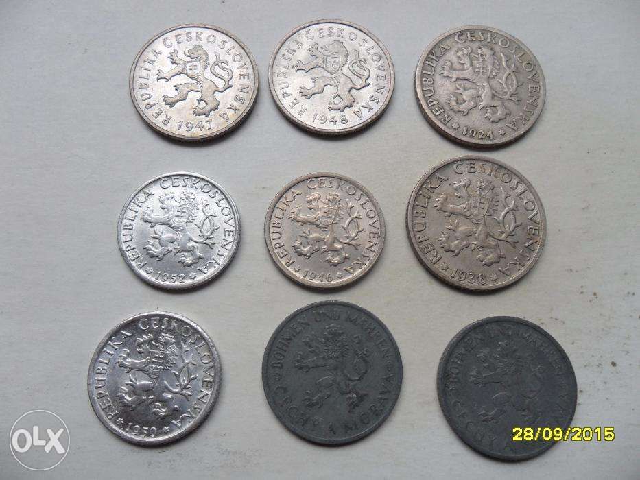 Монеты Чехии,Словакии и Моравии.