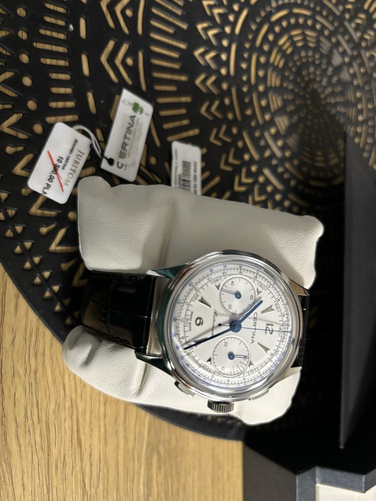 Certina DS Chronograph 11.2024 jak nowy full SET Valjoux!