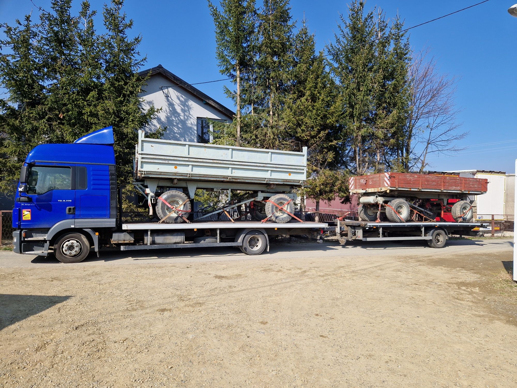 Man 8.220 platforma pomoc drogowa 2016 tandem do kontenerów tgl
